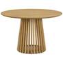 Pasadena 47 in. Wood Round Dining Table in Natural Oak Finish