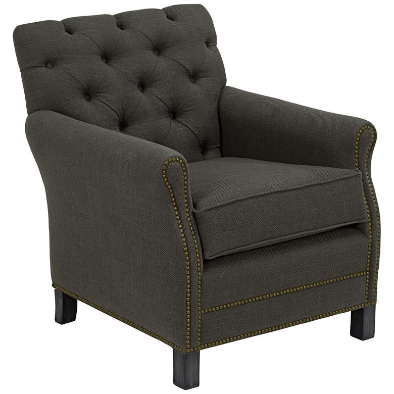 Image 1 Pasadena Tufted Charcoal Linen Chair