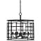 Pascal 20" Wide 6-Light Bronze Drum Cage Pendant Light