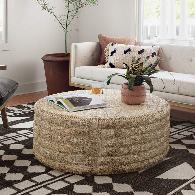 Image 2 Pascal 42" Wide Light Natural Drum Coffee Table