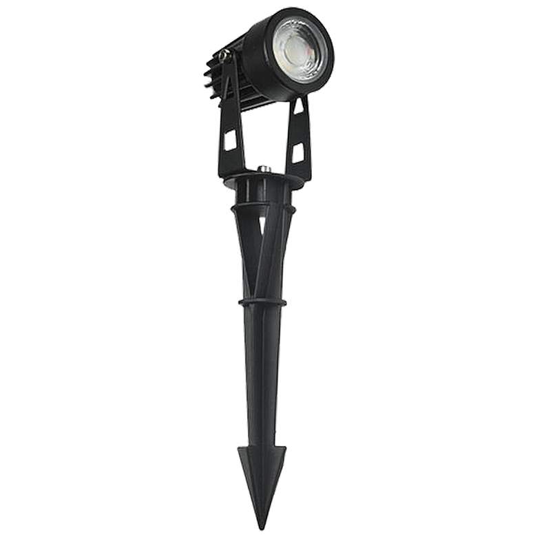 Image 1 Pascal 7 1/2 inch High Black 5W LED Landscape Spot Light