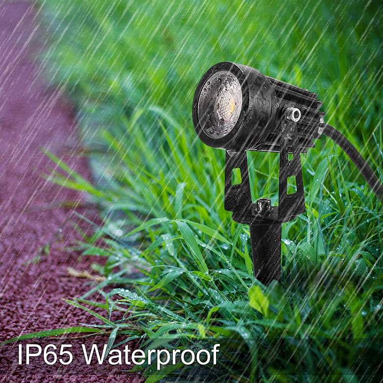 Image 3 Pascal 7 1/2 inch High Black 5W LED Landscape Spot Light more views