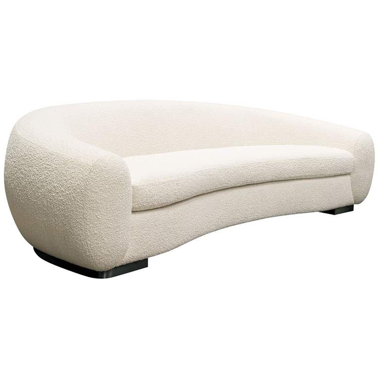 Image 3 Pascal 97 inch Wide Bone Boucle Contoured Curved Sofa