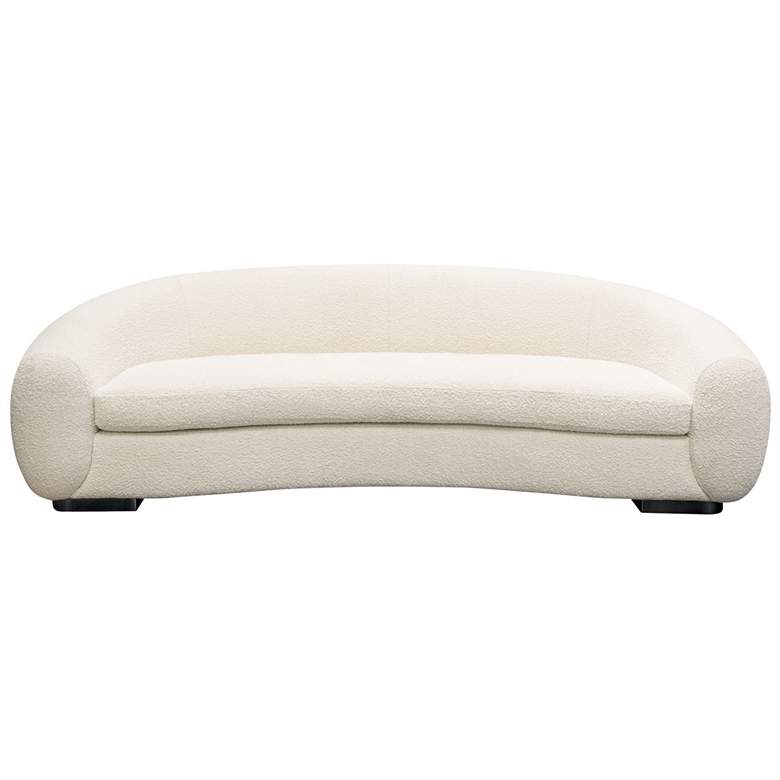 Image 5 Pascal 97 inch Wide Bone Boucle Contoured Curved Sofa more views