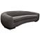 Pascal 97" Wide Charcoal Boucle Contoured Curved Sofa