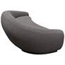 Pascal 97" Wide Charcoal Boucle Contoured Curved Sofa