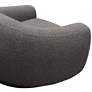 Pascal Charcoal Boucle Contoured Curved Swivel Accent Chair