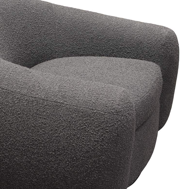 Image 4 Pascal Charcoal Boucle Contoured Curved Swivel Accent Chair more views