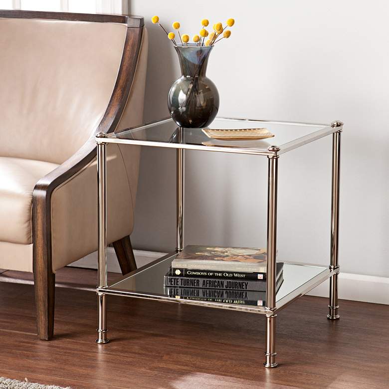 Image 1 Paschall 21 1/2" Wide Metallic Silver End Table
