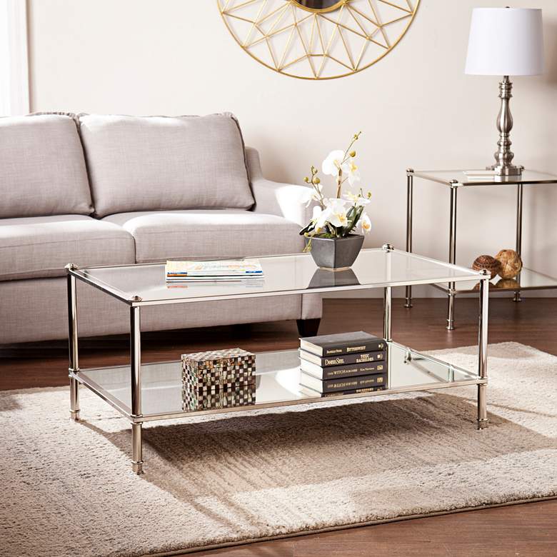 Image 1 Paschall 42 1/2" Wide Metallic Silver Cocktail Table