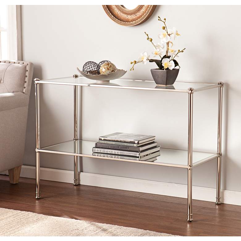 Image 1 Paschall 42 1/2 inch Wide Metallic Silver Console Table