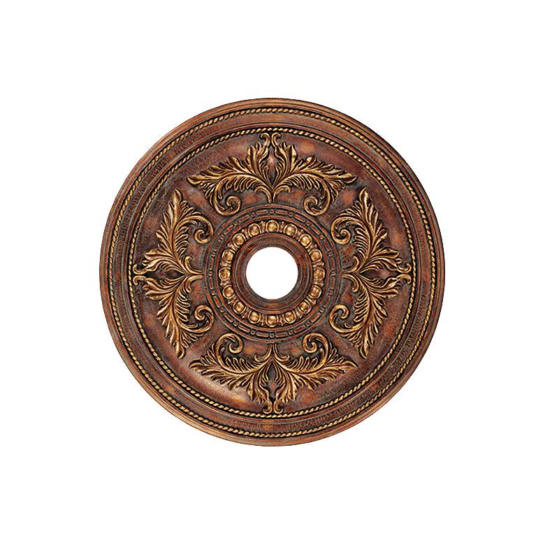 Image 1 Pascola 30 1/2" Wide Greek Bronze Ceiling Medallion