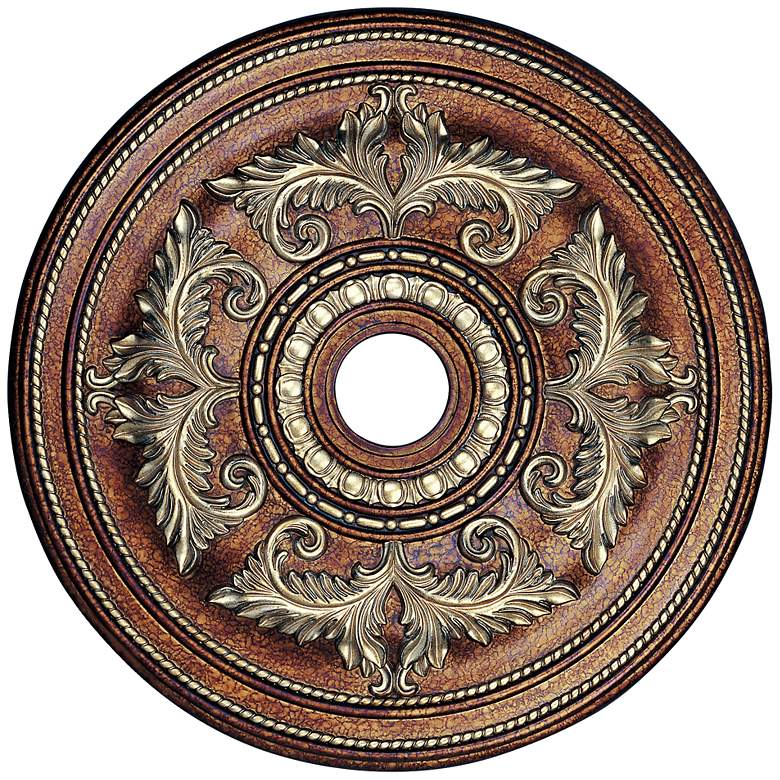 Image 1 Pascola 30 1/2 inch Wide Palatial Bronze Ceiling Medallion