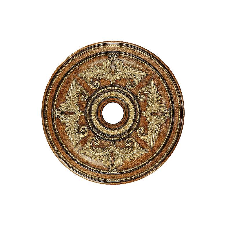 Image 1 Pascola 30 1/2 inch Wide Venetian Patina Ceiling Medallion