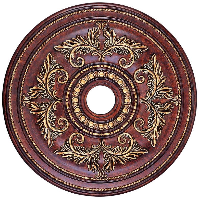 Image 1 Pascola 30 1/2 inch Wide Verona Bronze Ceiling Medallion