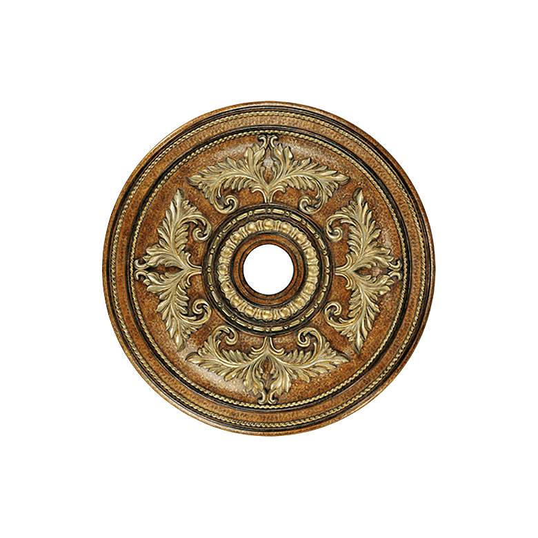 Image 1 Pascola 40 1/2 inch Wide Venetian Patina Ceiling Medallion