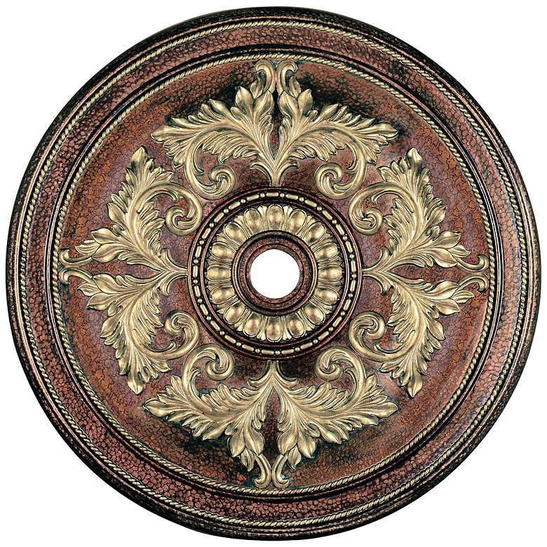 Image 1 Pascola 48 1/2 inch Wide Palatial Bronze Ceiling Medallion