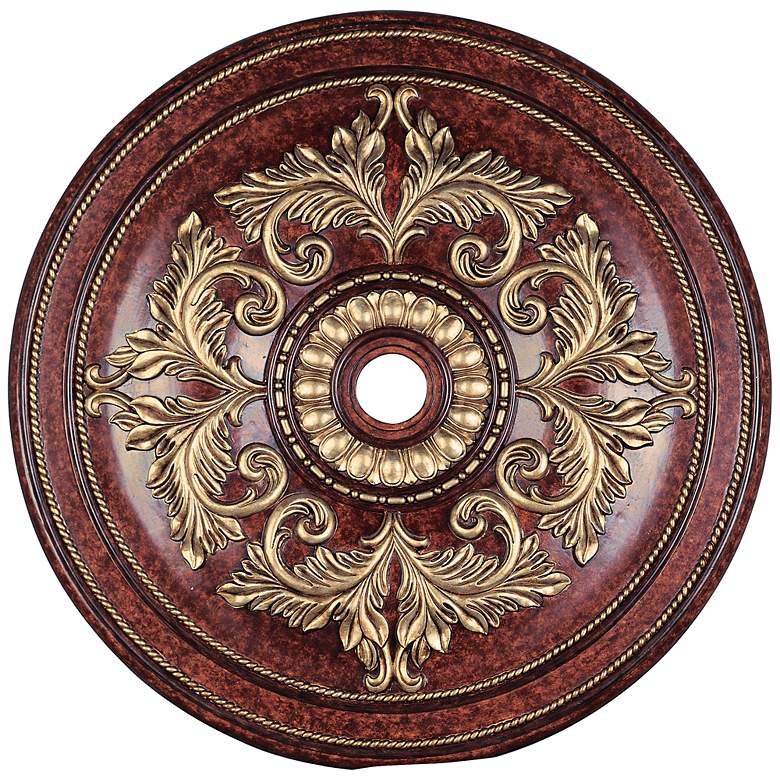 Image 1 Pascola 48 1/2 inch Wide Verona Bronze Ceiling Medallion