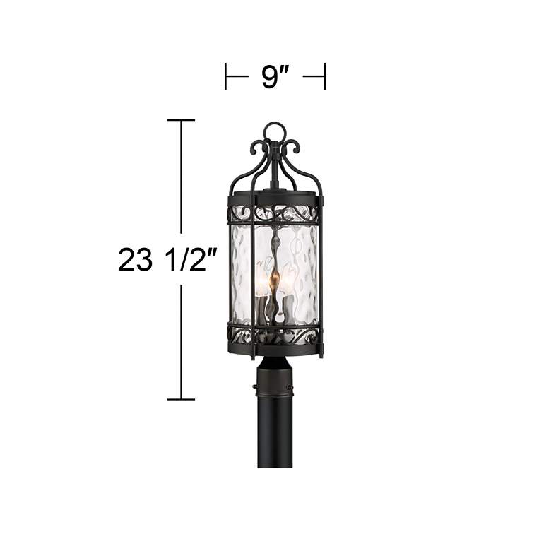 Paseo 23 1/4&quot; High Matte Black Outdoor Post Light more views