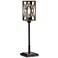 Paseo Bronze Open Metal Cage Uplight Table Lamp