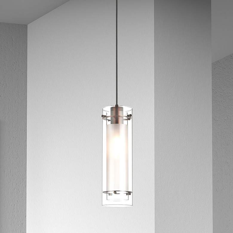 Image 1 Pasha 5" Wide Oil-Brushed Bronze Mini Pendant