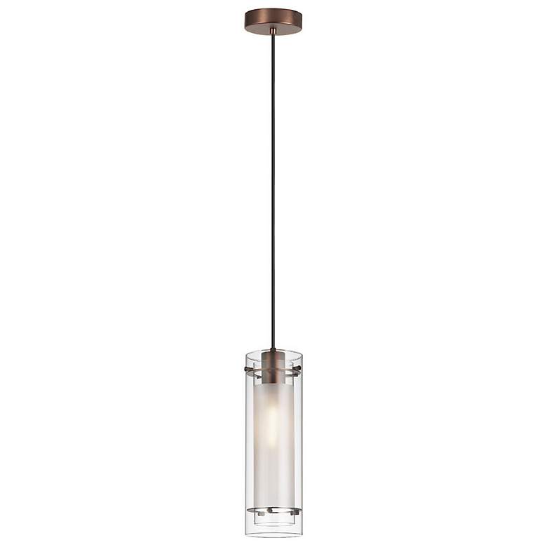 Image 1 Pasha 5" Wide Oil Brushed Bronze Pendant