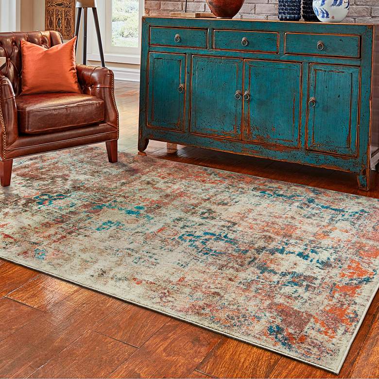 Image 1 Pasha 521X6 5'3"x7'6" Multi-Color Beige Area Rug