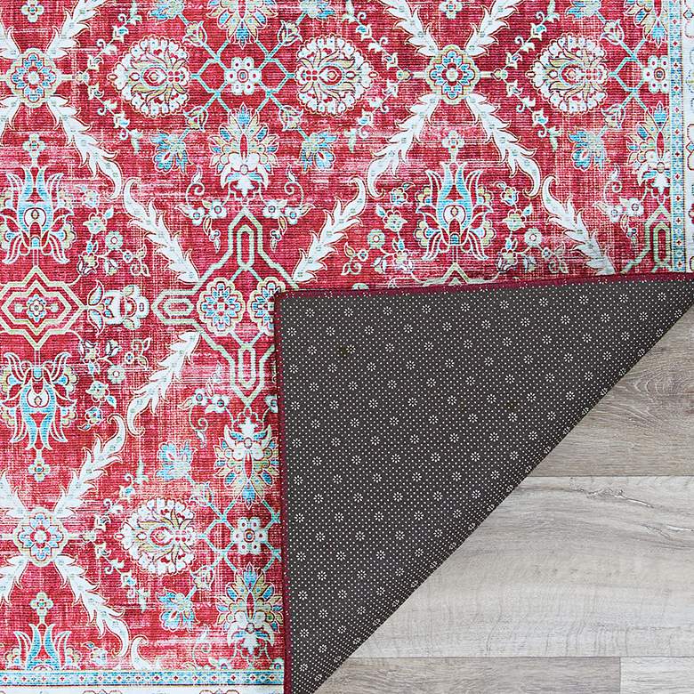 Image 4 Pasha Arcadia 5'x8' Garnet Ivory Indoor Area Rug more views