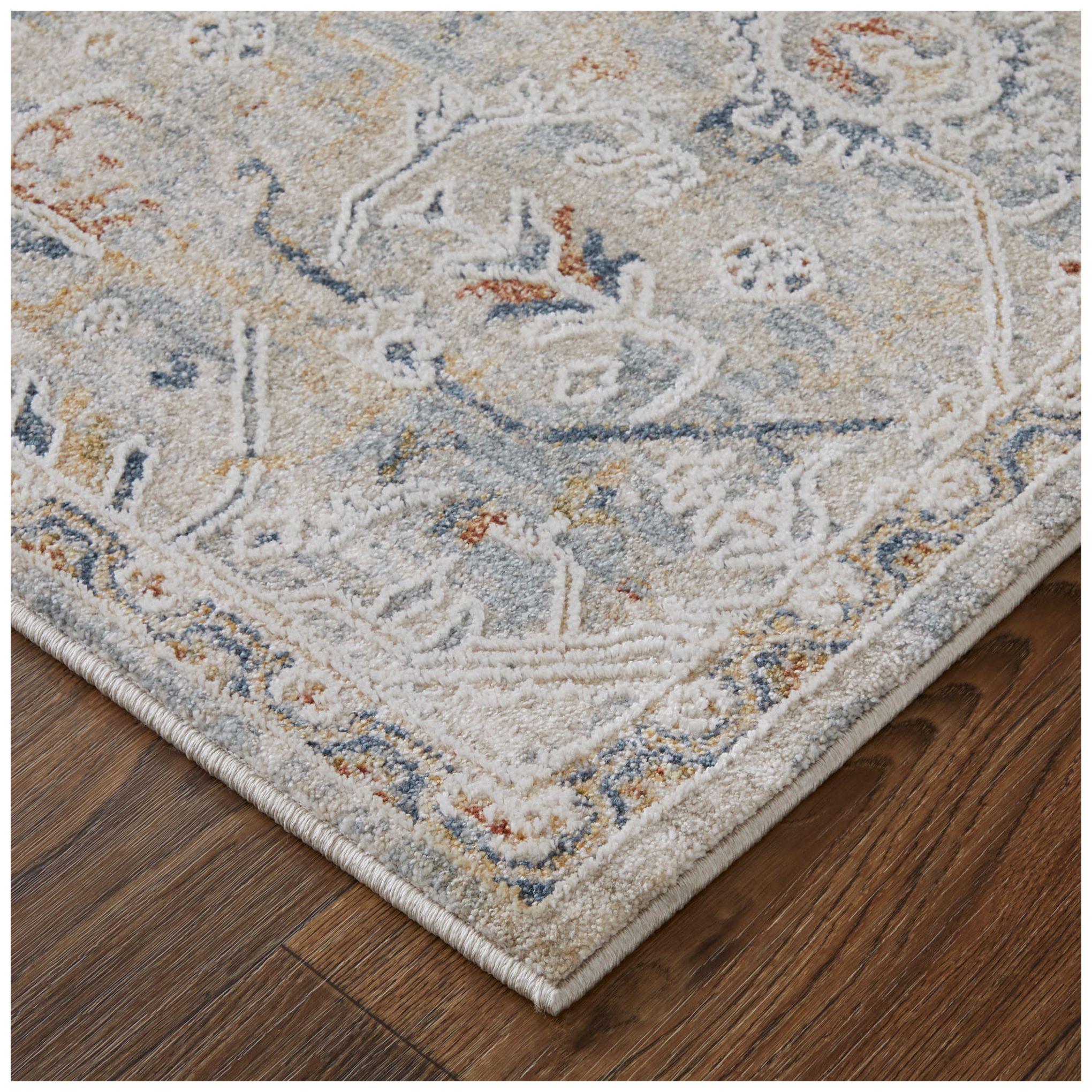 Image 3 Pasha Distressed Indoor Ivory Area Rug 39M6F 7'-10" x 10'-3" more views