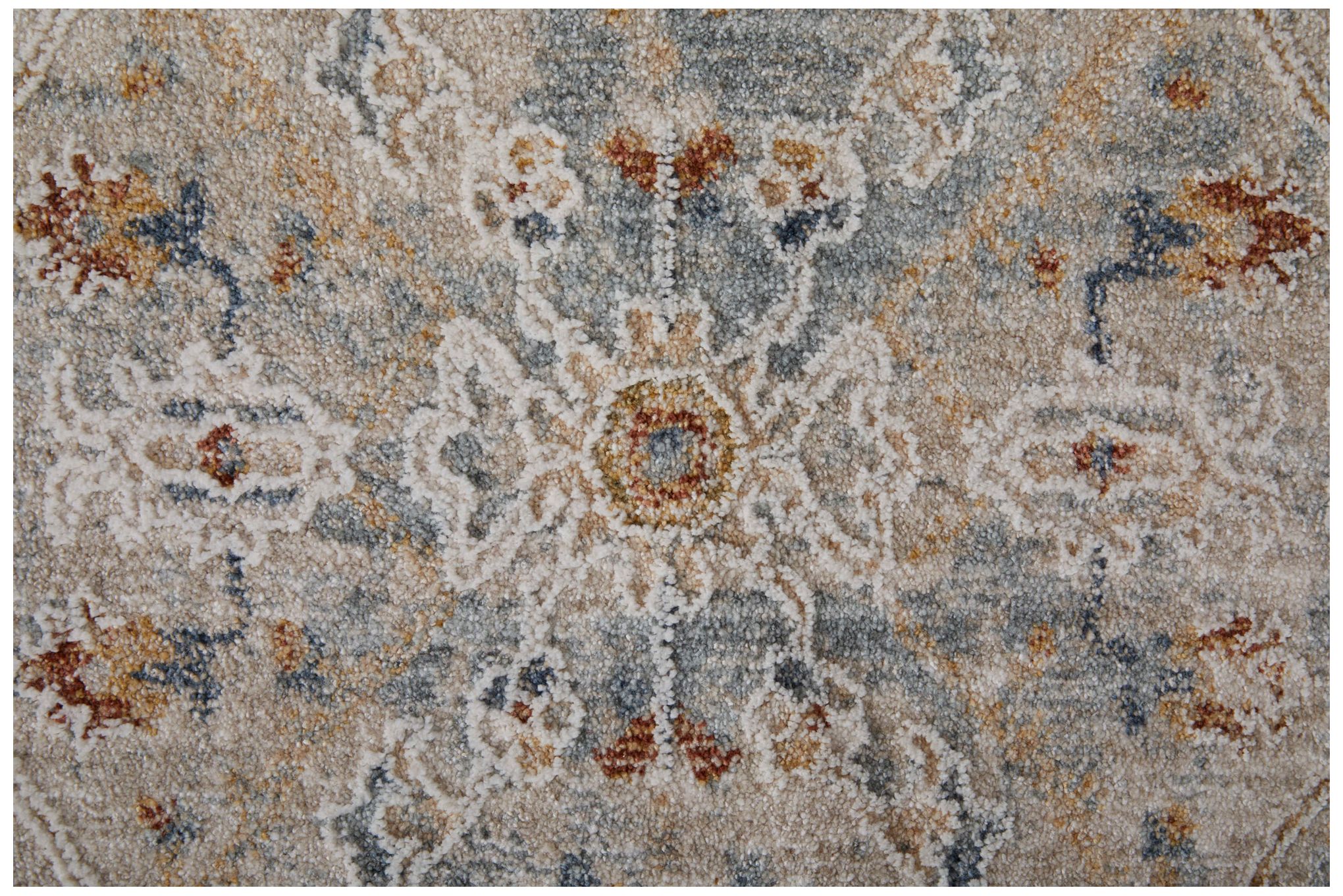 Image 6 Pasha Distressed Indoor Ivory Area Rug 39M6F 7'-10" x 10'-3" more views
