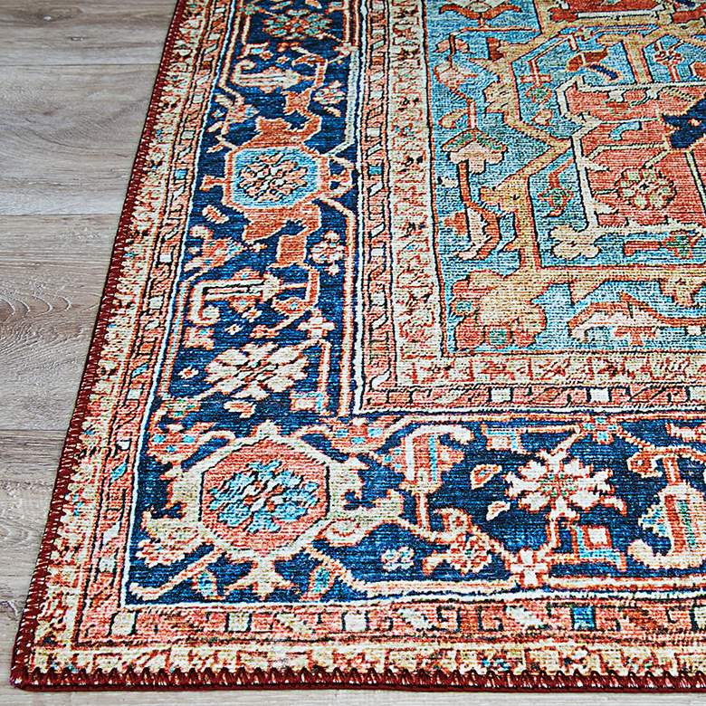 Image 3 Pasha Heriz 5'x8' Ruby Multi-Color Indoor Area Rug more views
