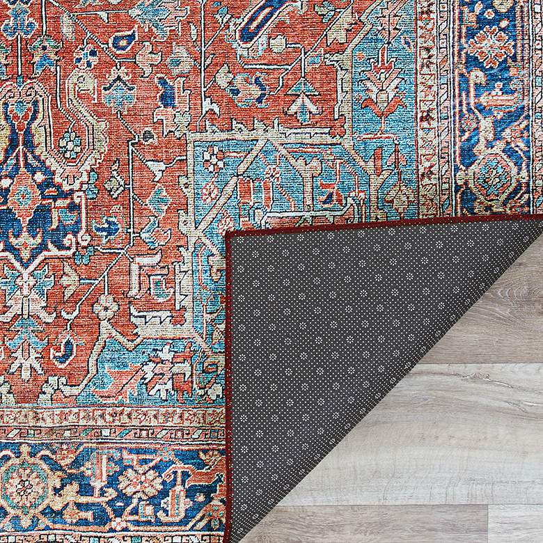 Image 4 Pasha Heriz 5'x8' Ruby Multi-Color Indoor Area Rug more views