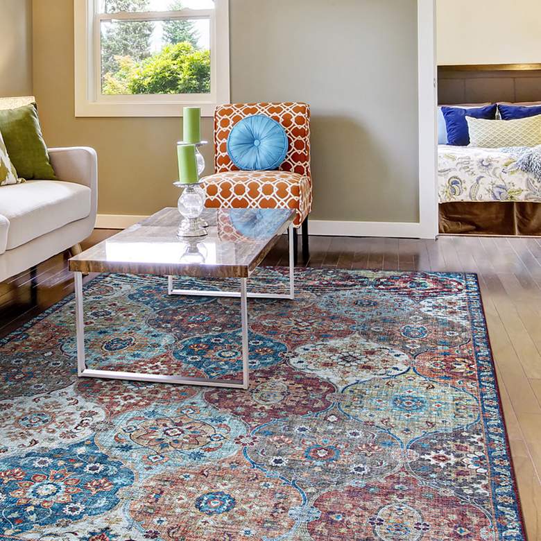 Image 1 Pasha Lola 5&#39;x8&#39; Multi-Color Indoor Area Rug