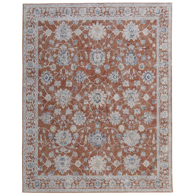Image 1 Pasha Transitional Floral & Botanical Soft Indoor Red Area Rug 39M7F