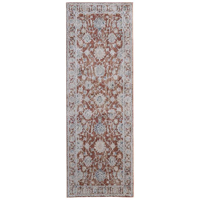 Image 1 Pasha Transitional Floral & Botanical Soft Indoor Red Area Rug 39M7F
