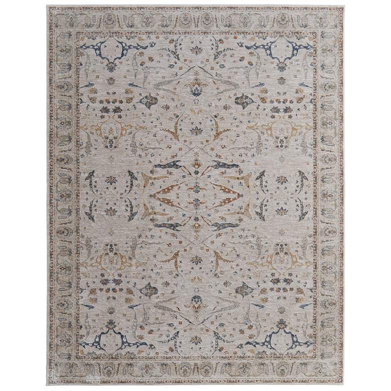 Image 1 Pasha Transitional Ikat Soft Indoor Ivory Area Rug 39M4F