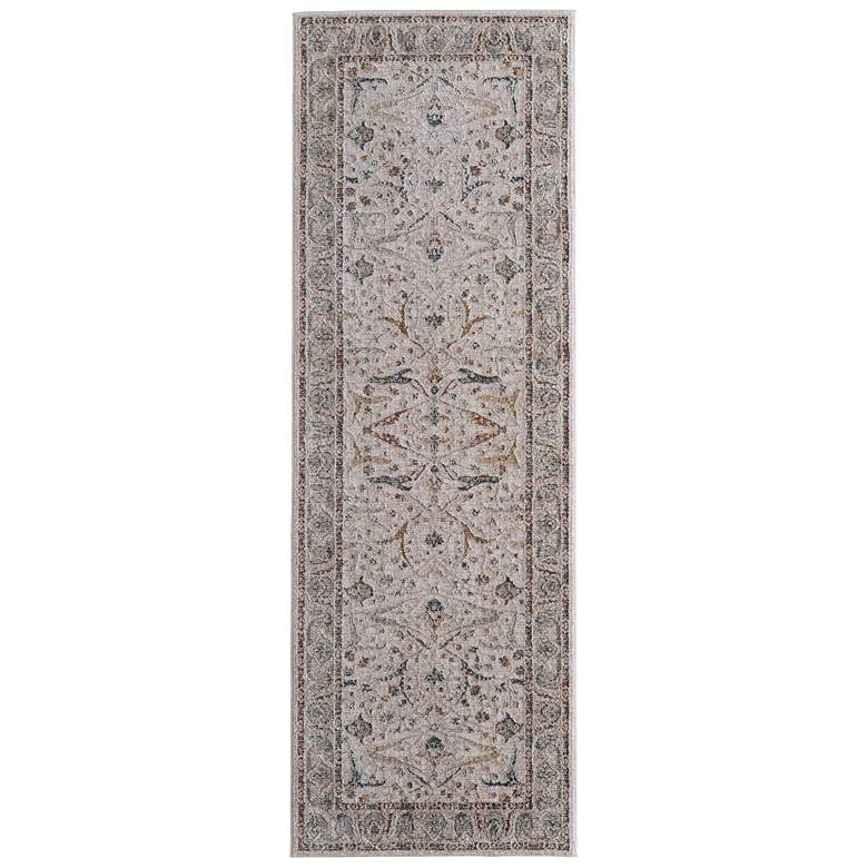 Image 1 Pasha Transitional Ikat Soft Indoor Ivory Area Rug 39M4F