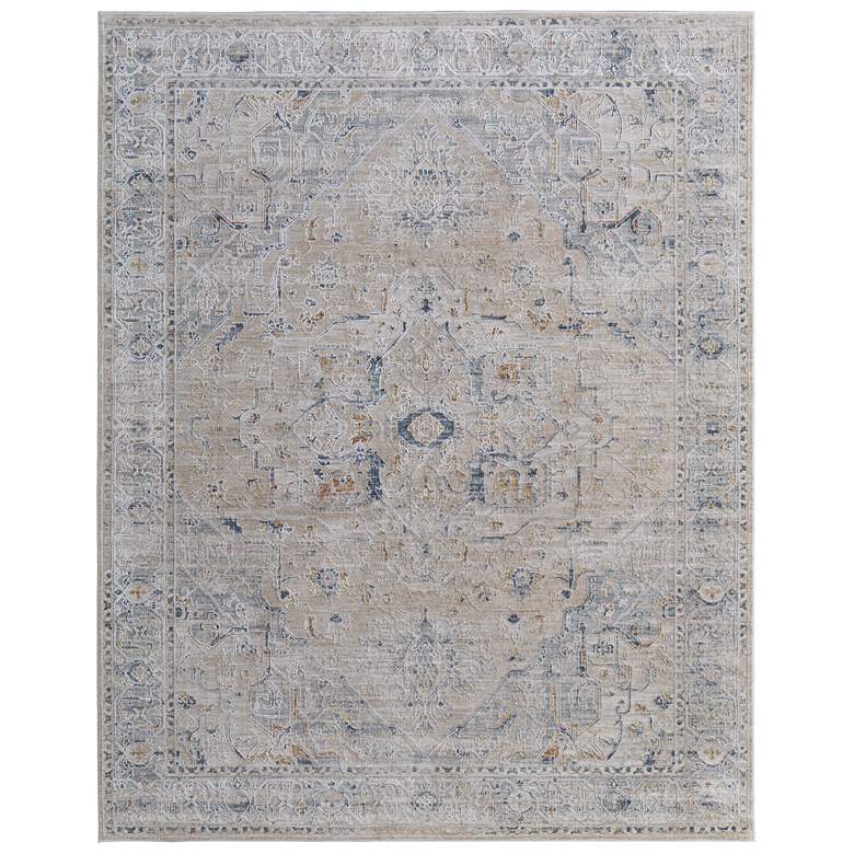 Image 1 Pasha Transitional Medallion Soft Indoor Ivory Area Rug 39M5F