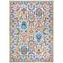 Thumbnail2 of Pasha Tribal 2'x8' Runner Multi-Color Ivory Indoor Area Rug