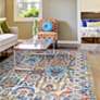 Thumbnail1 of Pasha Tribal 2'x8' Runner Multi-Color Ivory Indoor Area Rug