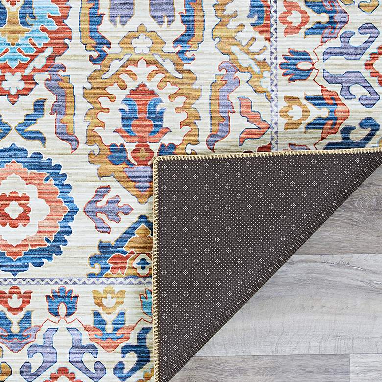 Image 4 Pasha Tribal 5'x8' Multi-Color Ivory Indoor Area Rug more views