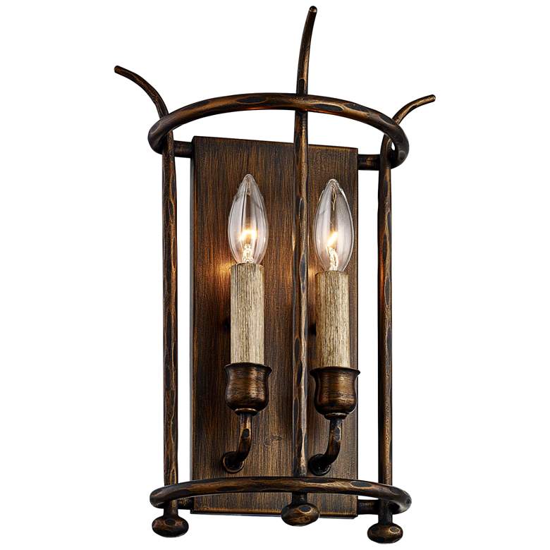 Image 1 Paso Robles 15 inch High Pompeii Bronze 2-Light Wall Sconce