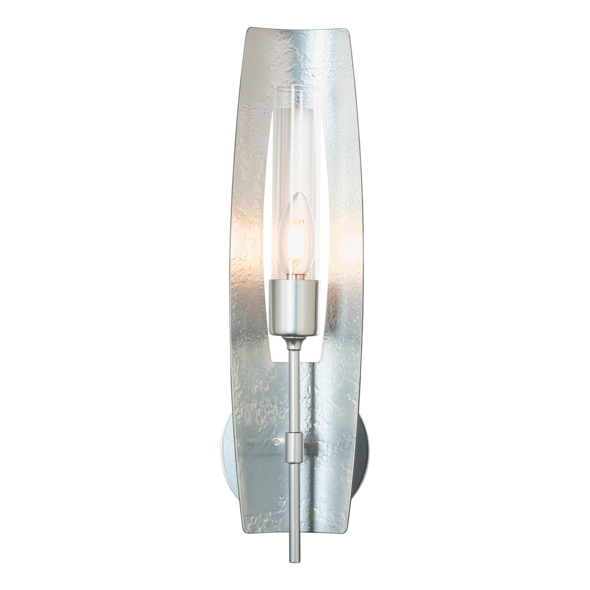 Image 3 Passage 18" High Sterling and Frosted Glass Wall Sconce - Made to Order more views
