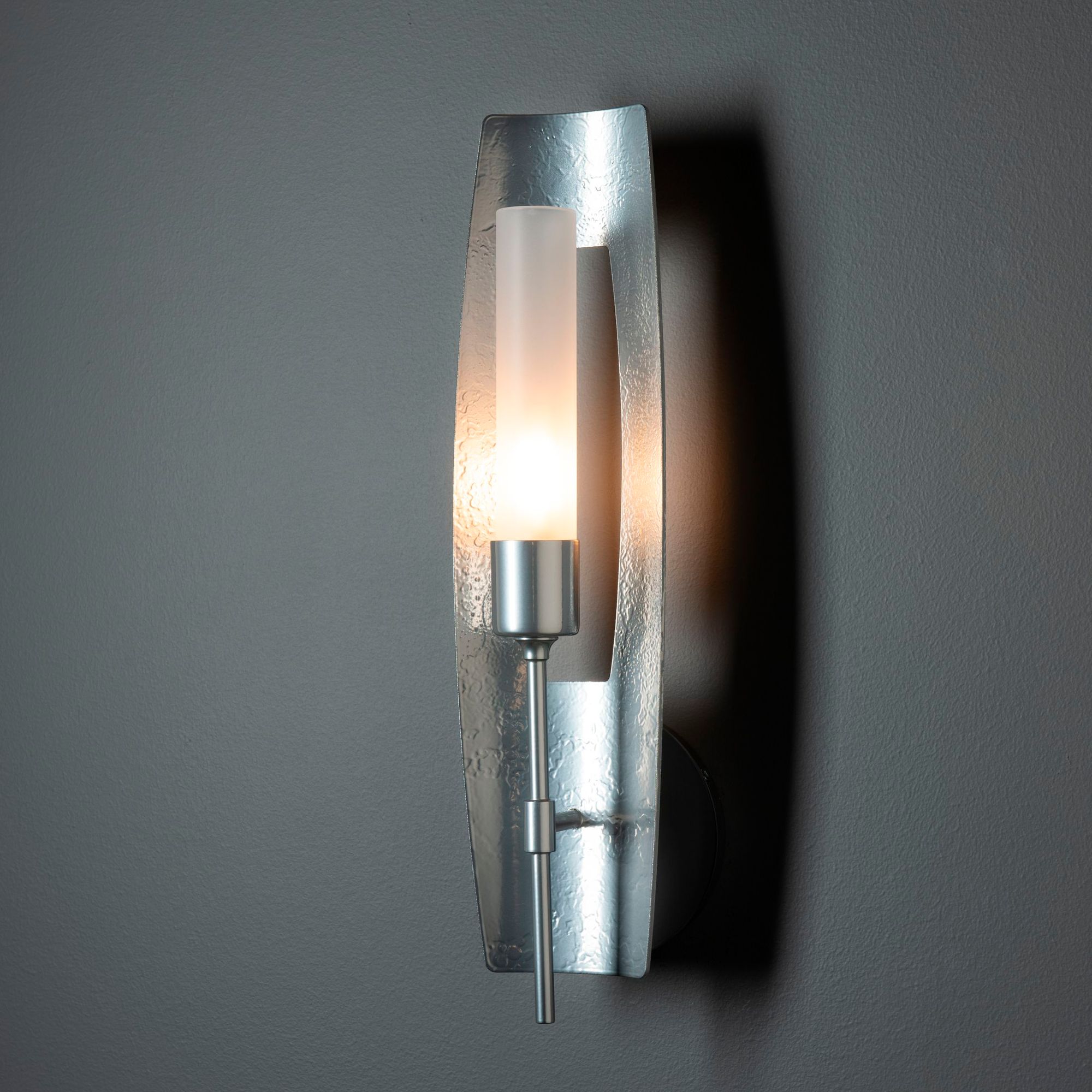 Image 7 Passage 18" High Sterling and Frosted Glass Wall Sconce - Made to Order more views