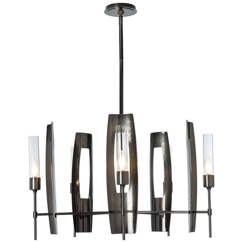 Image 1 Passage 30.3" Wide 5-Light Ink Circular Pendant With Clear Glass Shade