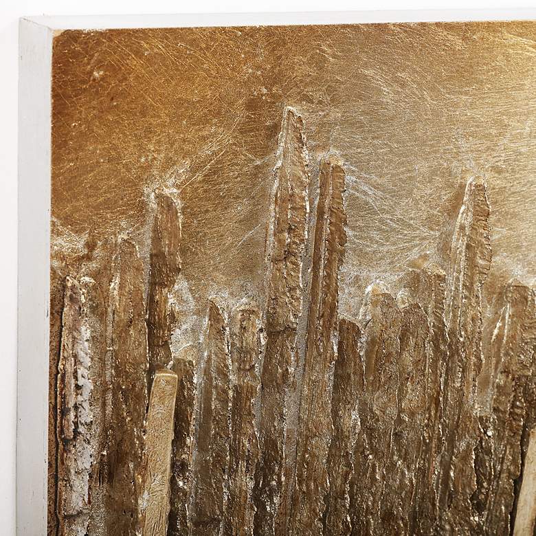 Image 4 Passages 72" Wide Metallic Rugged Wooden Wall Art more views