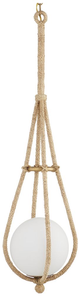 Image 2 Passageway 7 1/2" Wide Natural Abaca Rope Mini Pendant more views