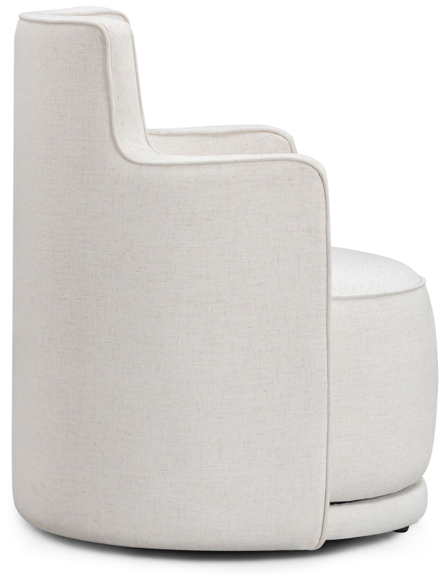 Image 3 Passe in Upcylced Cream Linen Swivel Chair more views