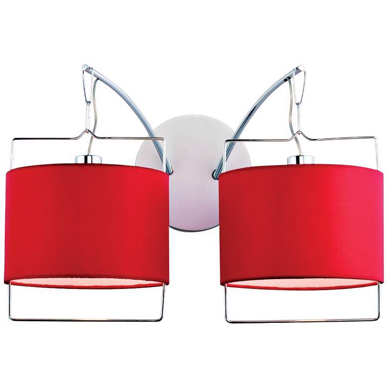 Image 1 Passion 2-Light 16 1/2 inch Wide Wall Sconce