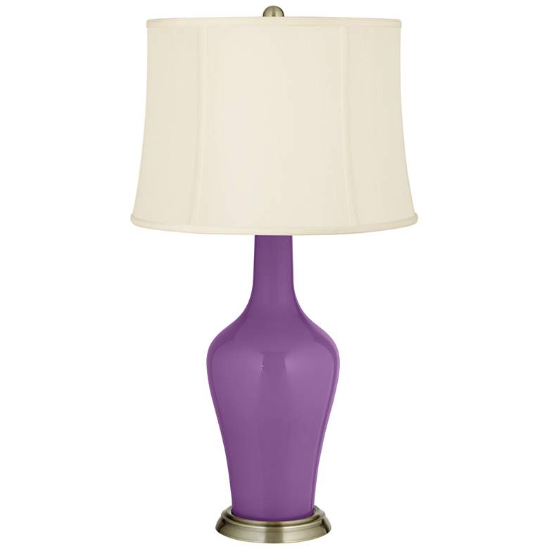 Image 2 Passionate Purple Anya Table Lamp with Dimmer